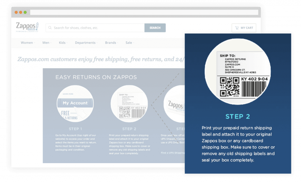 Zappos return shipping